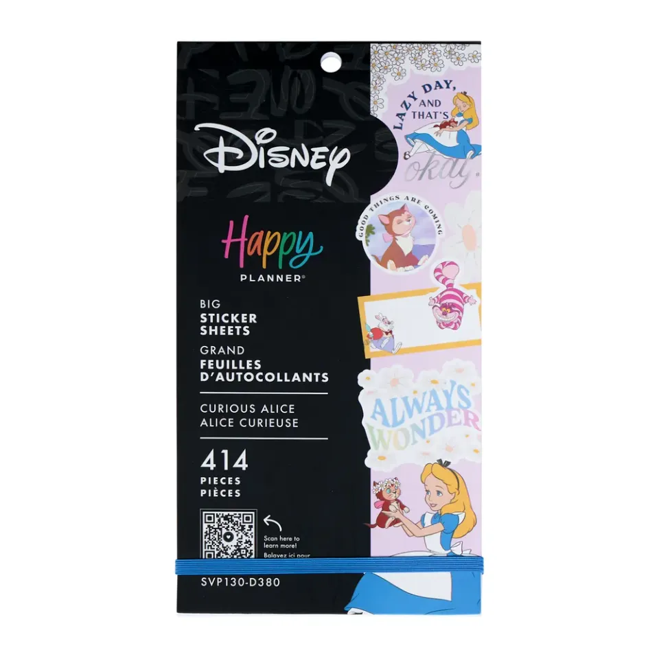 Happy Planner Disney Alice carnet stickers big 30 feuilles 414 pièces