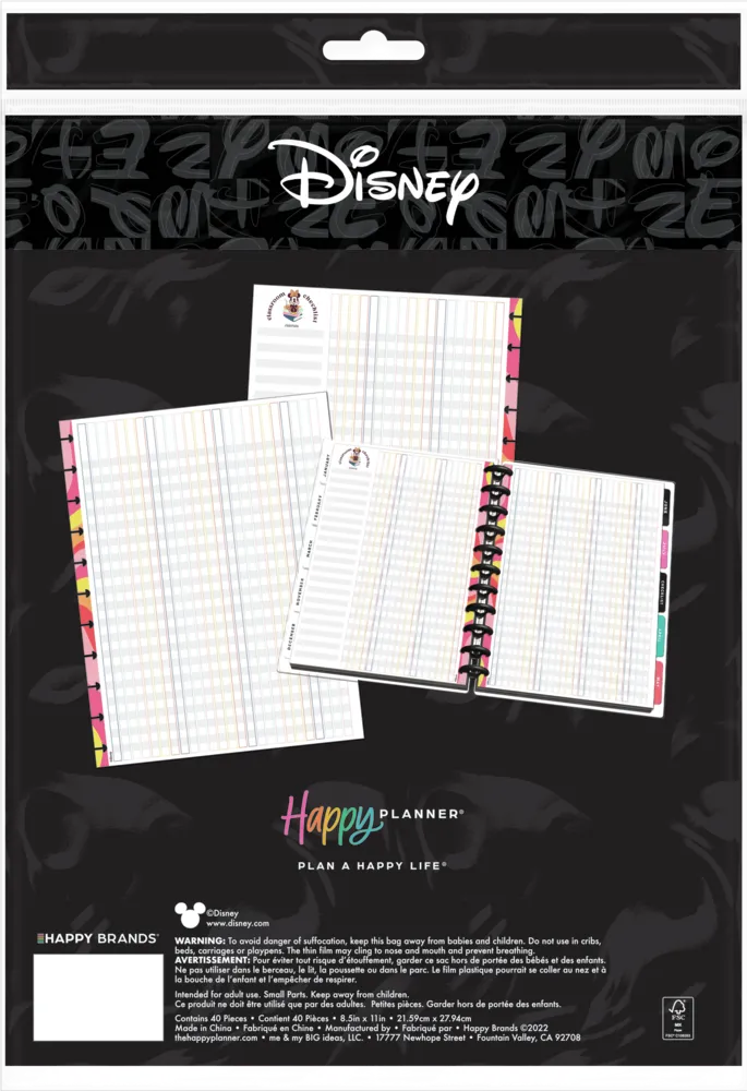 Happy Planner Disney Sunny Minnie papier Big checklist 40 pcs