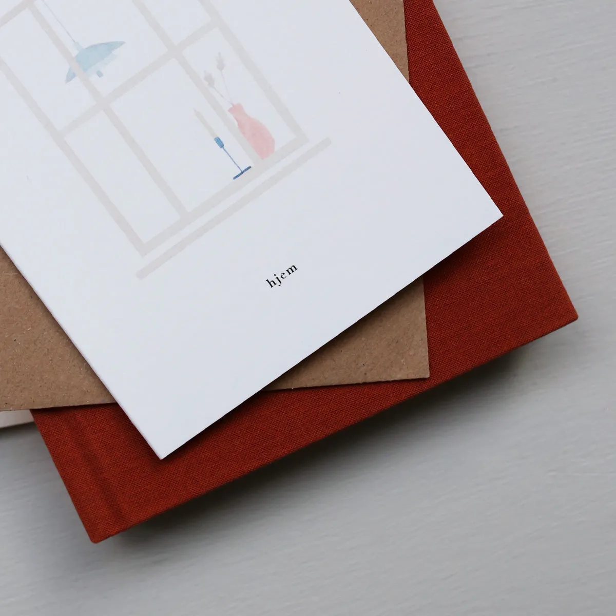Kartotek Hjem carte de vœux remerciement enveloppe