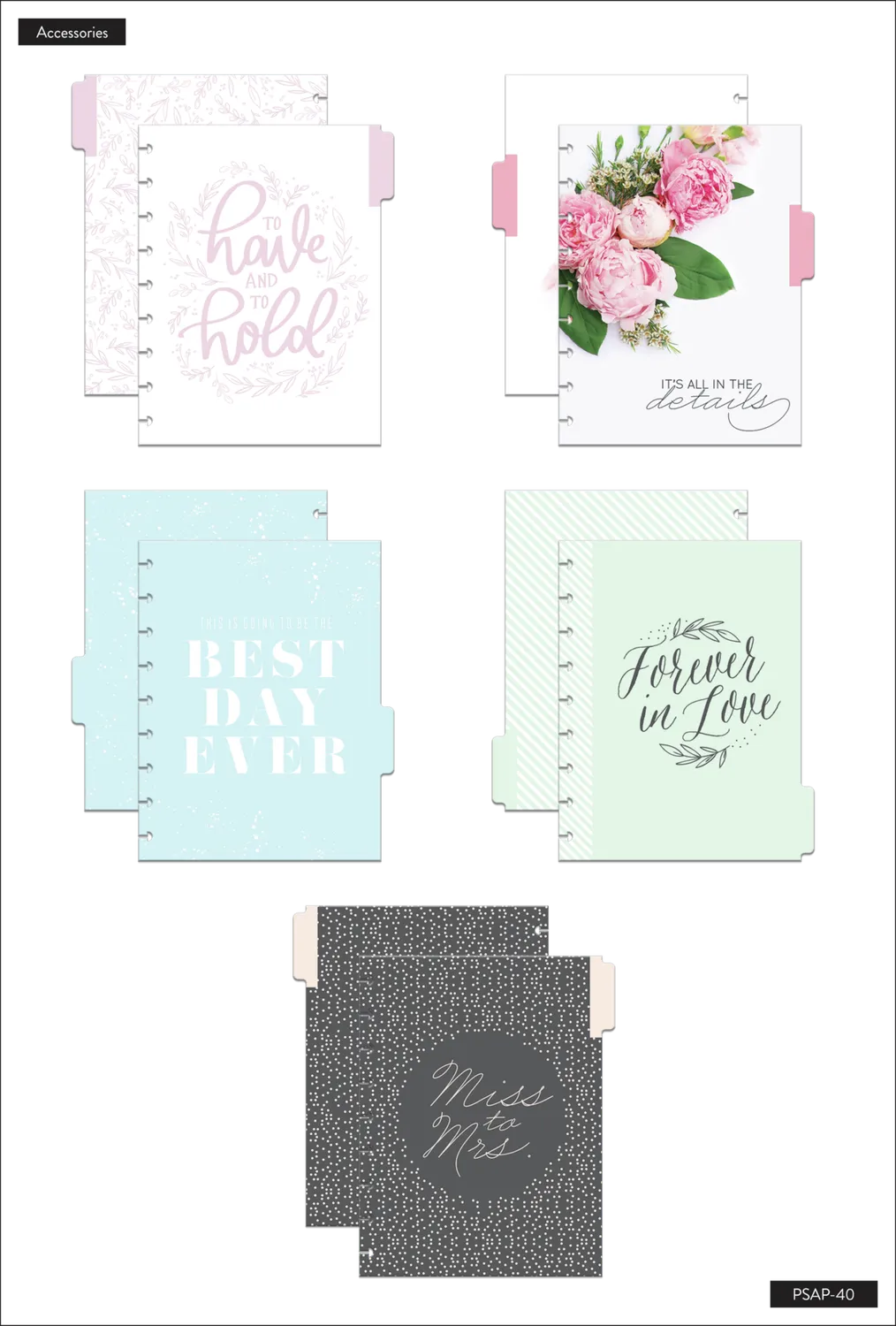 Me & my big ideas Squad Goals papier recharge ligné vierge Classic 40 feuilles