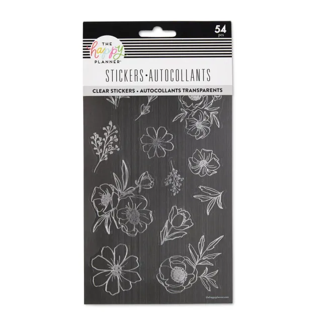 Happy Planner Everyday Florals stickers transparents 54