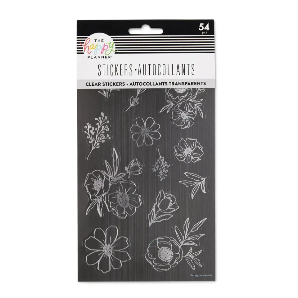 Happy Planner Everyday Florals stickers transparents 54
