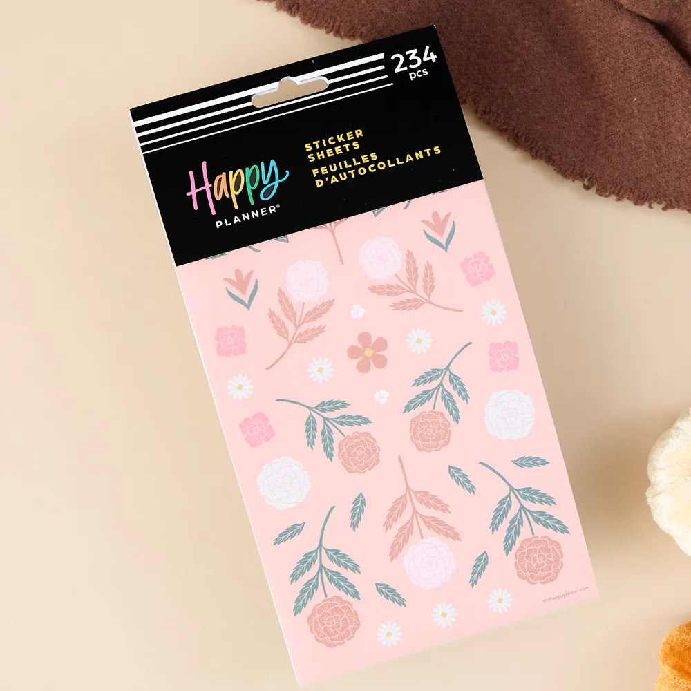 Happy Planner Western Wildflower stickers 10 feuilles nature