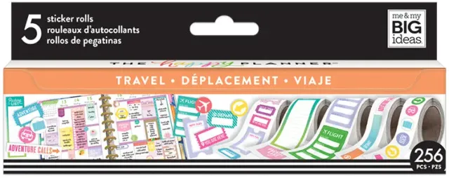 Happy Planner Travel rouleaux stickers 5 motifs