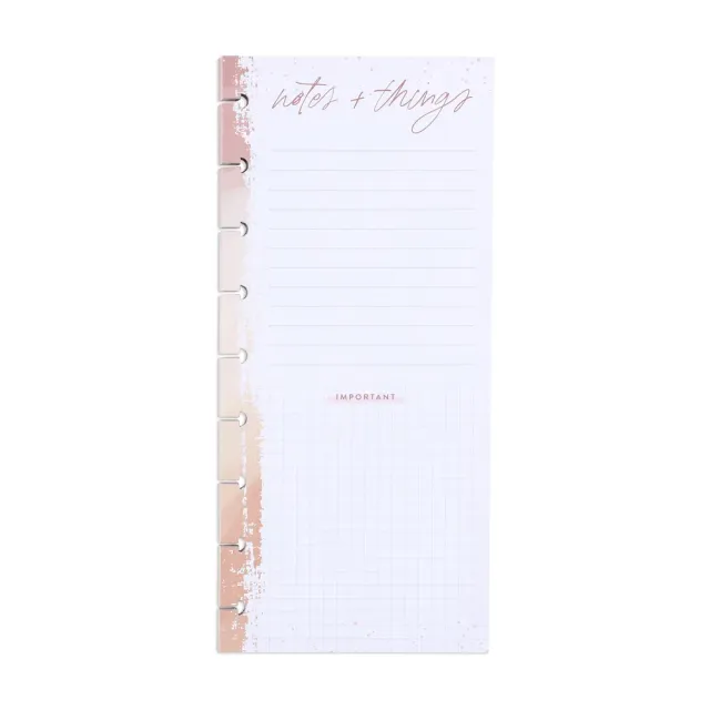 Happy Planner Notes And Things recharge Skinny Classic 60 feuilles