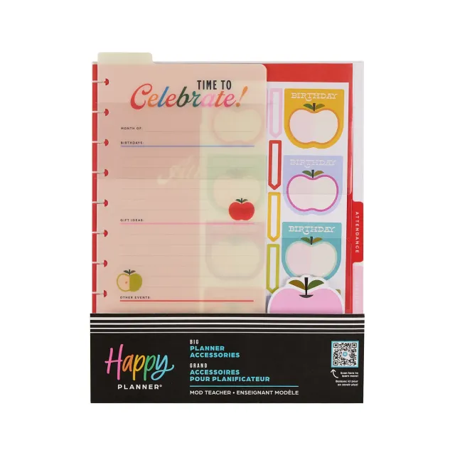 Happy Planner Mod Teacher Big pack présences anniversaires