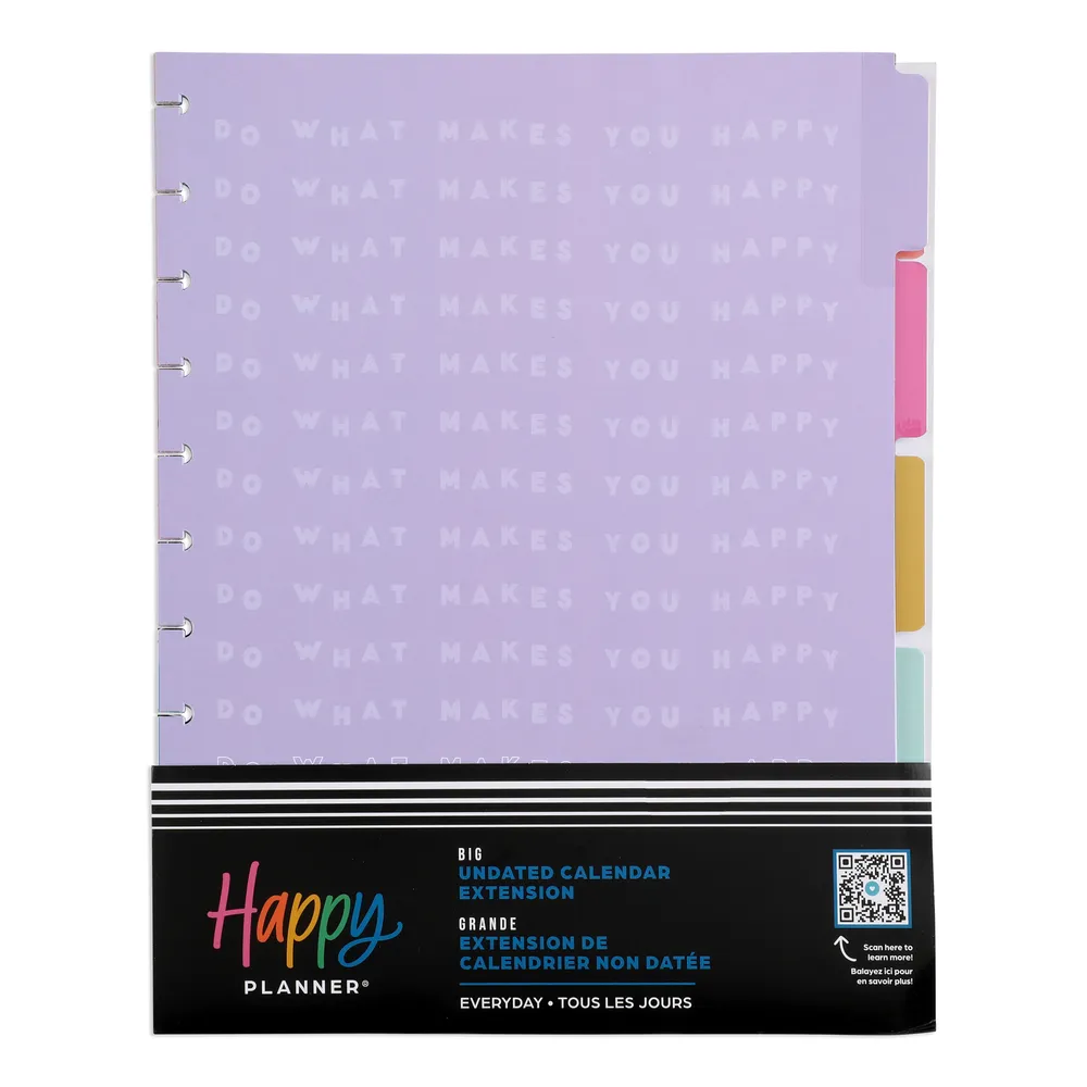 Happy Planner Happy Brights extension Big 6 mois 470 pièces