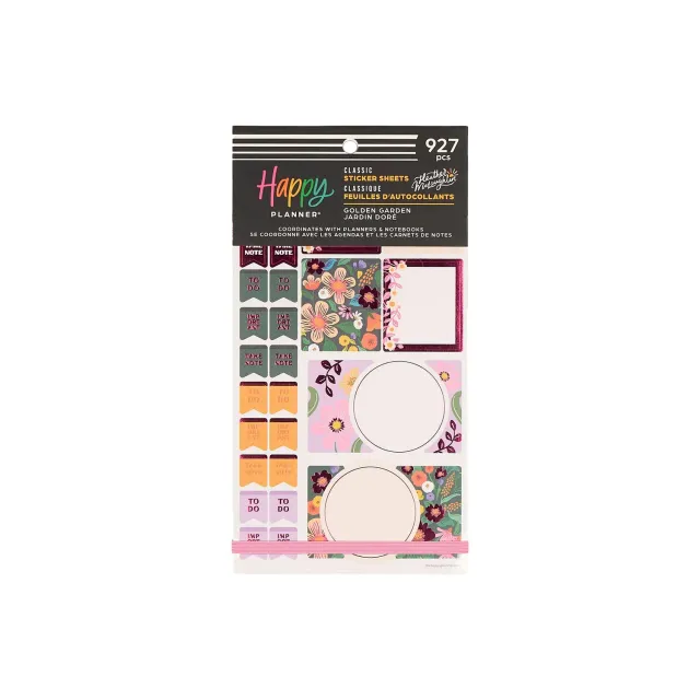 Happy Planner Golden Garden Mom stickers doré 30 planches maman