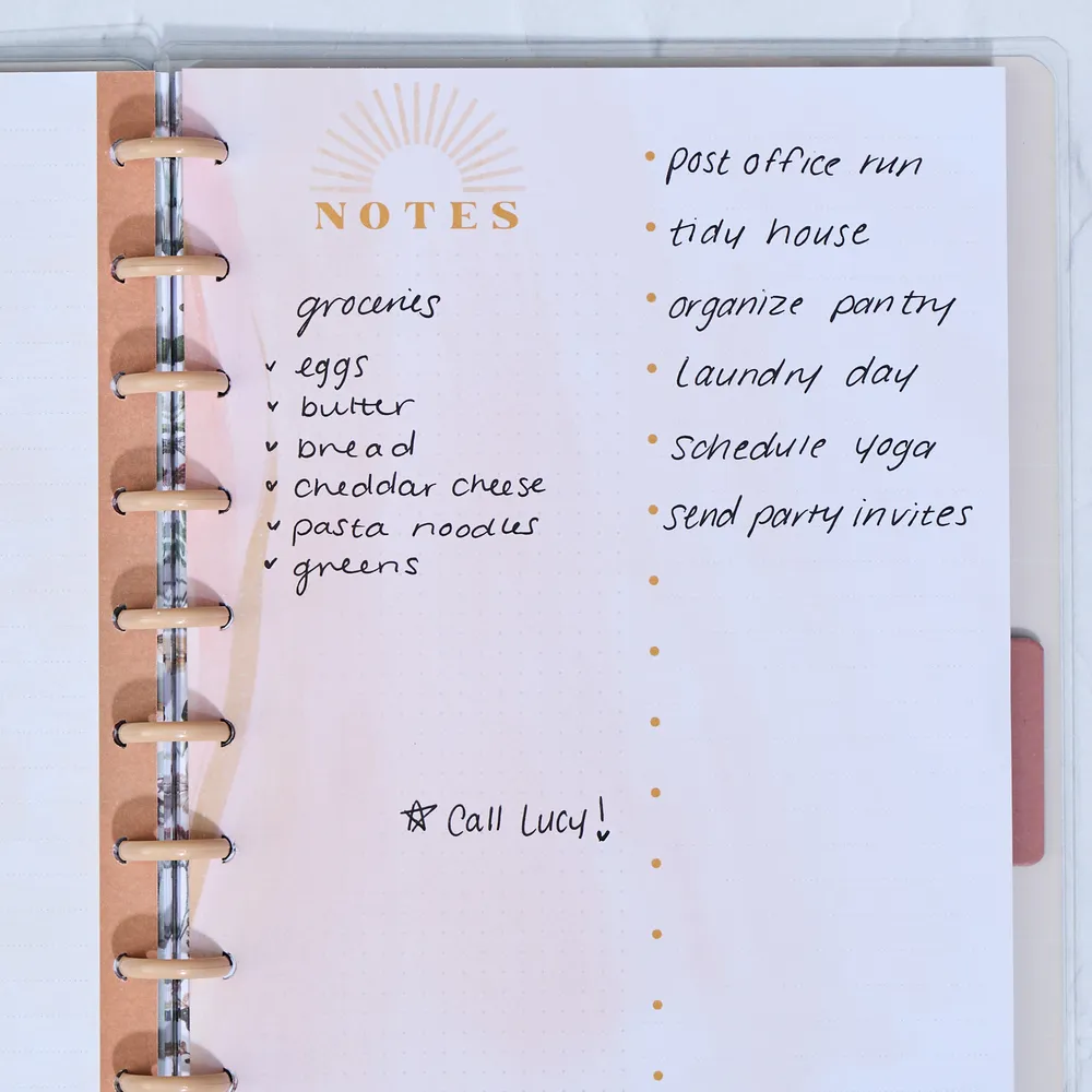 Happy Planner Golden Hour recharge Classic 40 feuilles pointillé