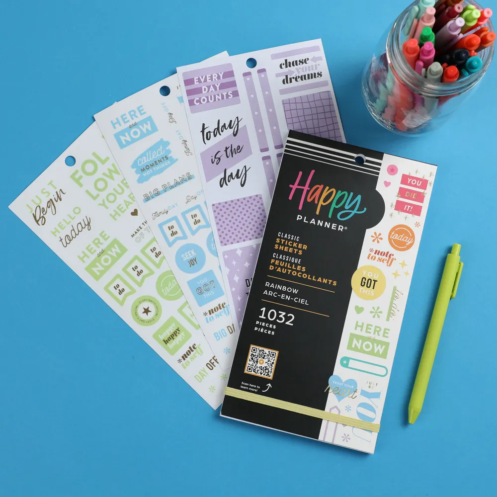 Happy Planner Rainbow Value Pack stickers 30 feuilles arc-en-ciel