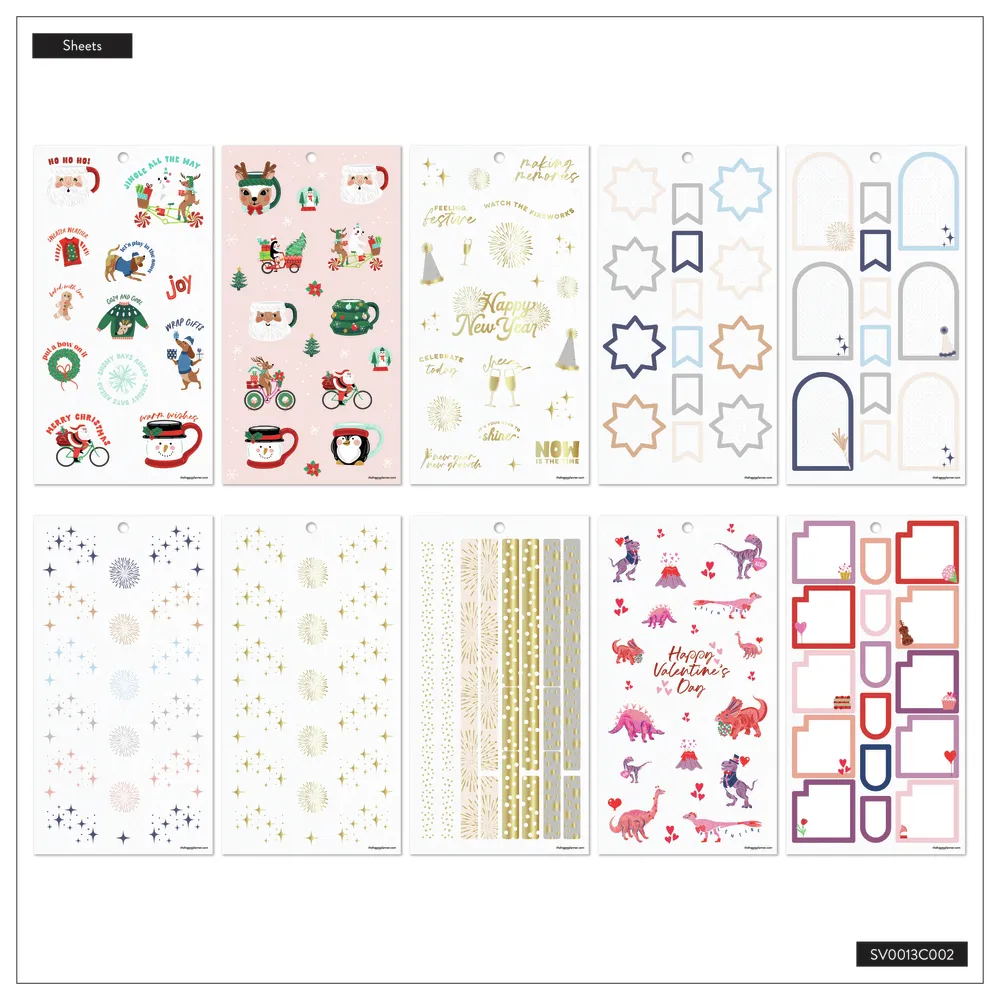 Happy Planner Winter Whimsy stickers classic 30 feuilles hiver