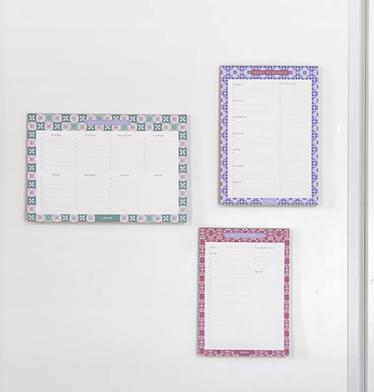 Filofax Mediterranean bloc journalier magnétique 60 feuilles