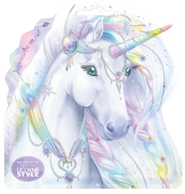Frigobloc Licorne Style arc-en-ciel pochette créative