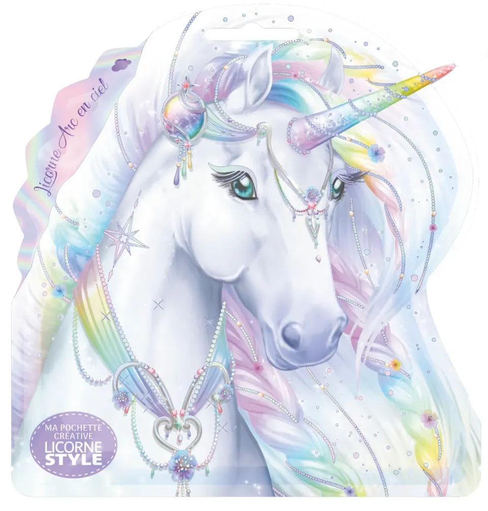 Frigobloc Licorne Style arc-en-ciel pochette créative