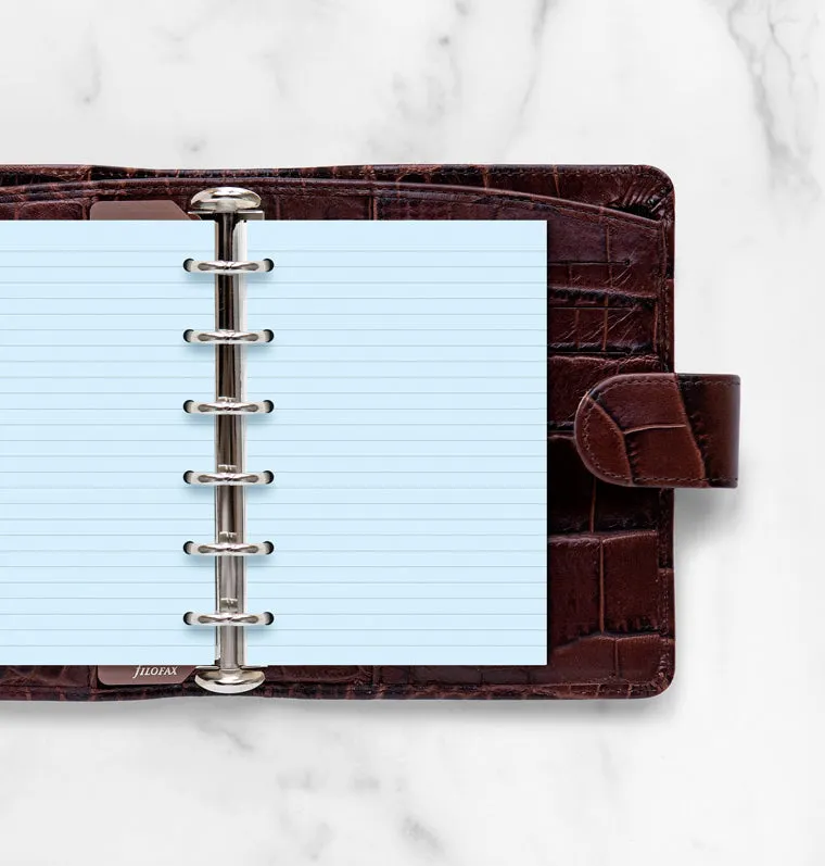 Filofax Classic recharge feuilles lignées Pocket bleu x20
