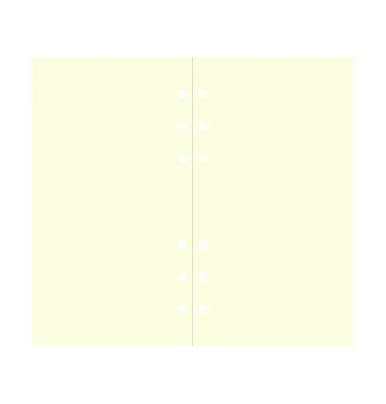 Filofax feuilles unies crème Personal 30 feuilles