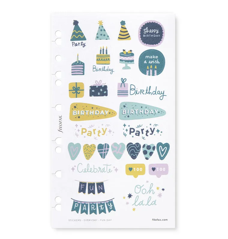 Filofax Everyday Fun Day stickers 6 feuilles