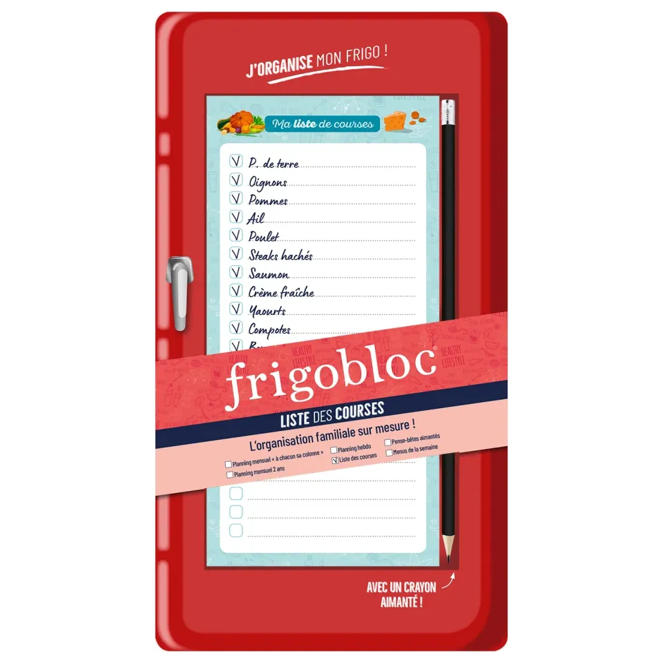 Frigobloc Liste de courses bloc aimanté frigo crayon