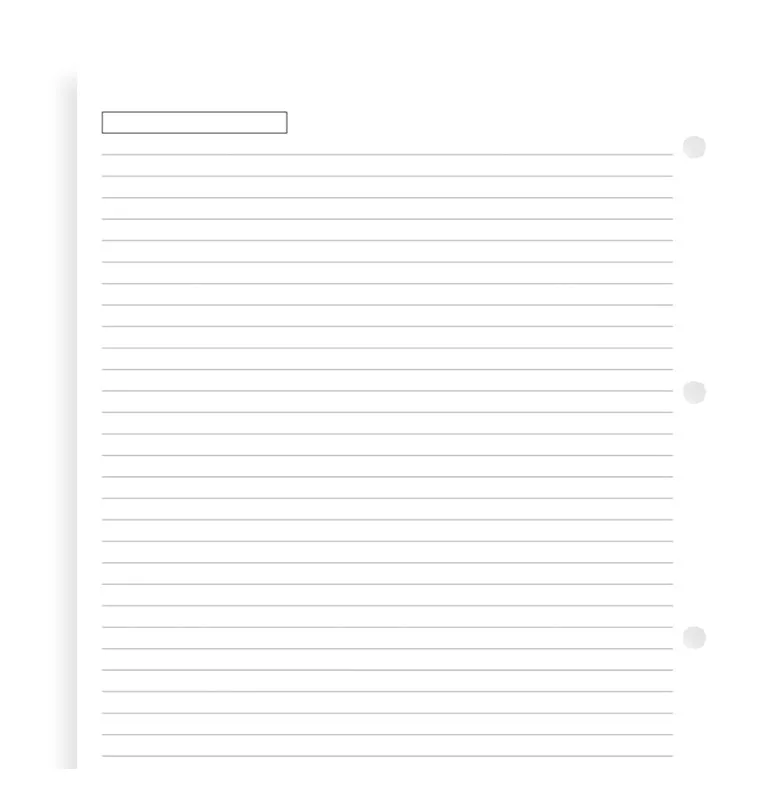 Filofax Classic recharge papier ligné A4 blanc
