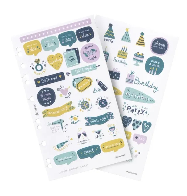 Filofax Everyday Fun Day stickers 6 feuilles