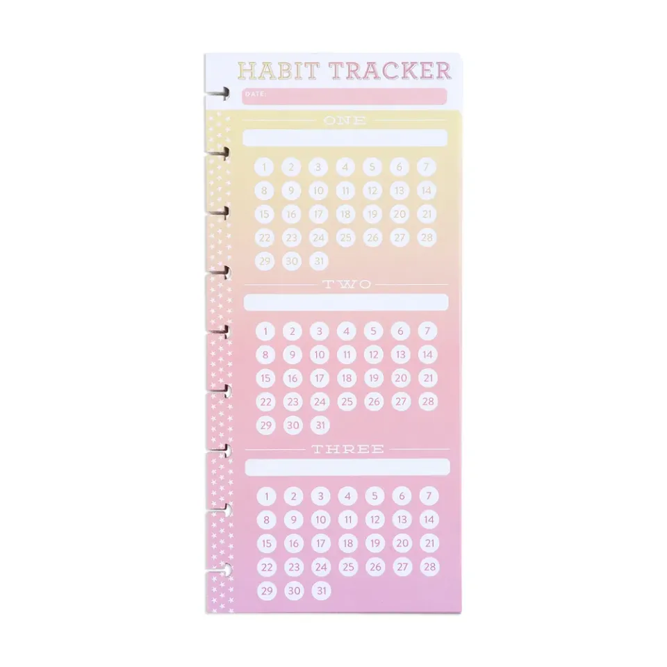 Happy Planner Habit Tracker Classic recharge 60 feuilles habitudes