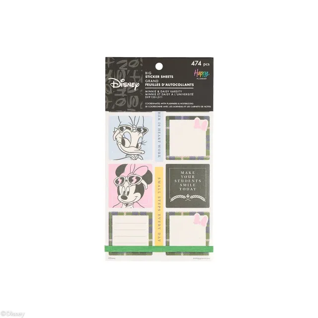 Happy Planner Disney Minnie Daisy stickers big teacher varsity