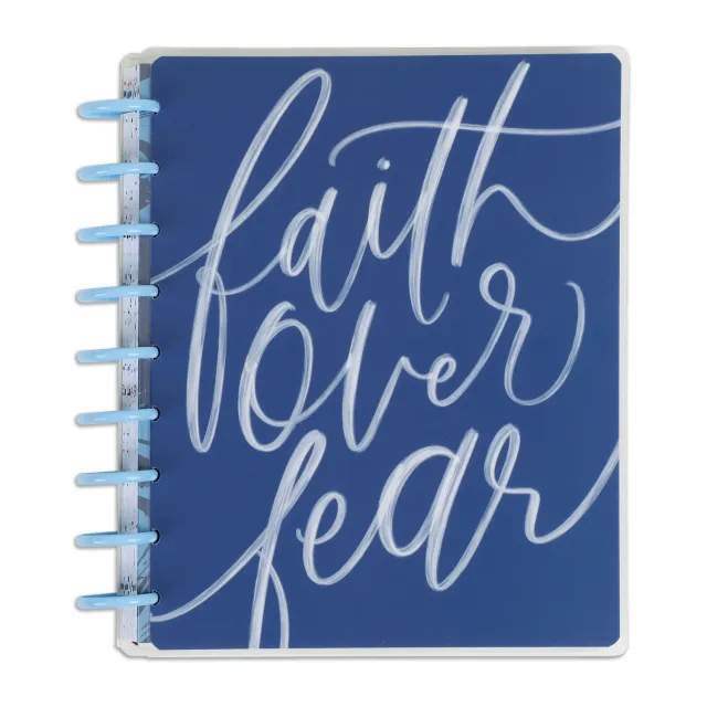 Happy Planner Faith Over Fear journal guidé classic à disques