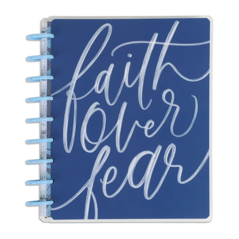 Happy Planner Faith Over Fear journal guidé classic à disques
