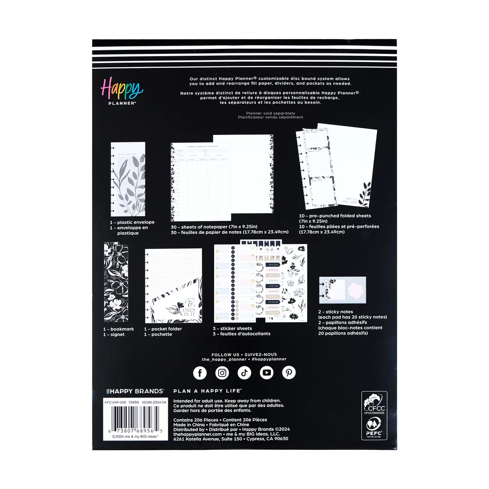 Happy Planner Sketchy Florals Classic pack accessoires parental