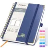 Poprun WH145P carnet à spirale uni bleu marine 120g