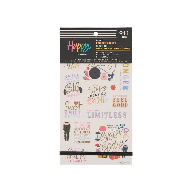 Happy Planner Fitness Icons stickers value pack 911 sport