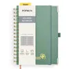 Poprun WH145S carnet spirale quadrillé vert nuit