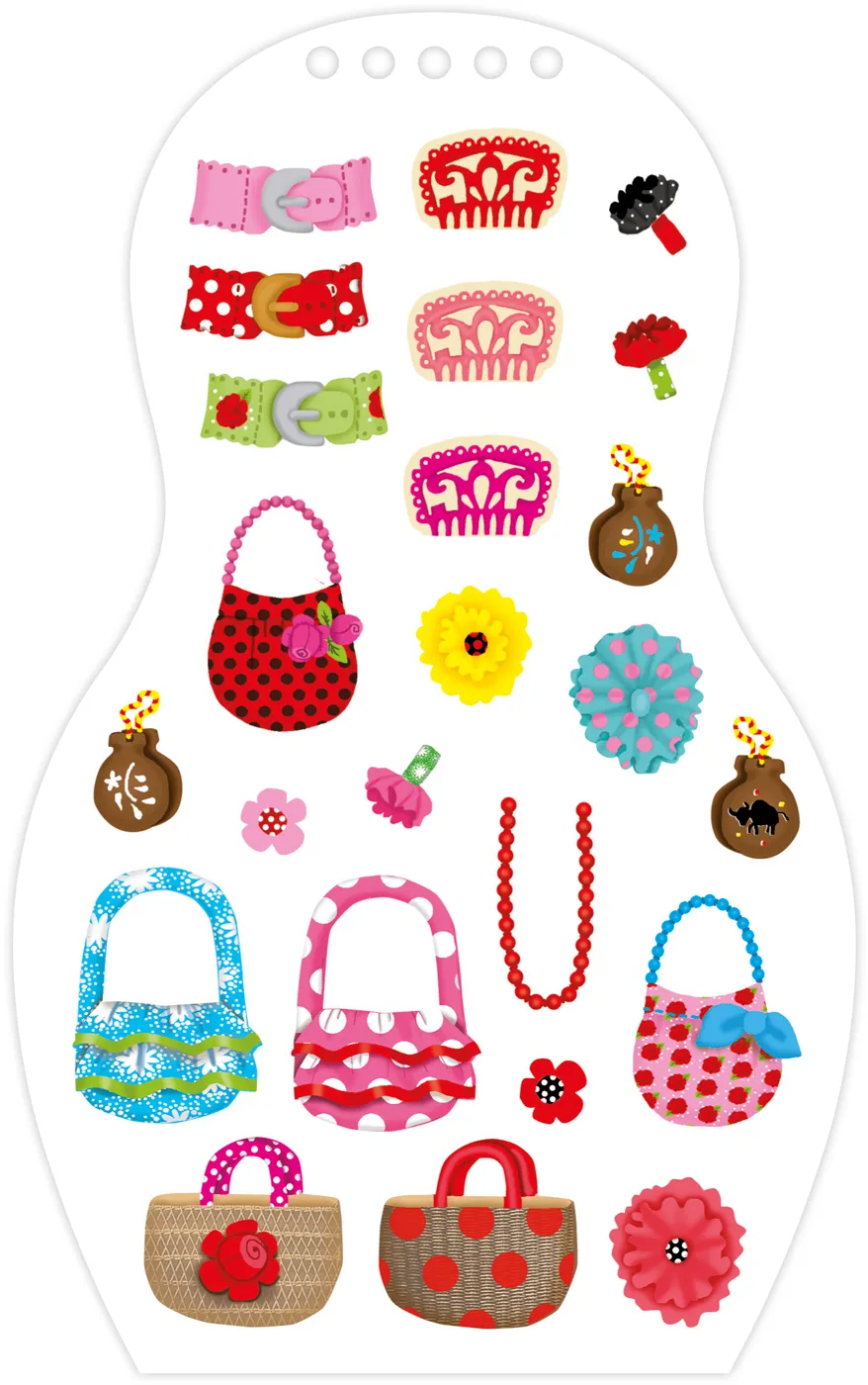 Minimiki Inès en Espagne carnet créatif stickers
