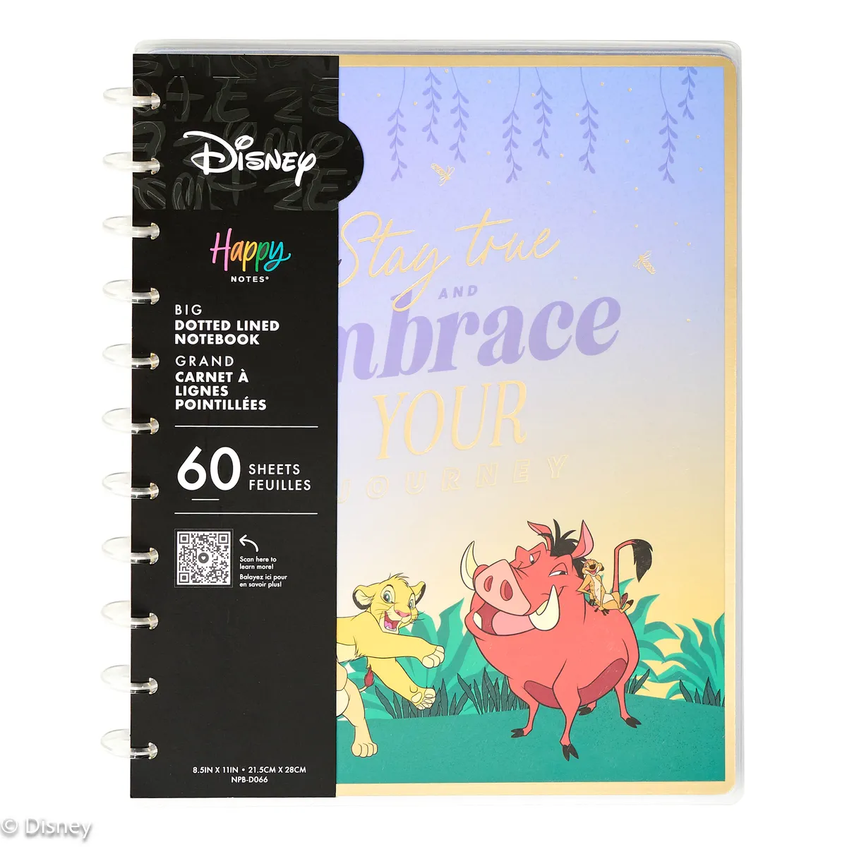 Happy Planner Disney Roi Lion Embrace Your Wild carnet Big pointillé