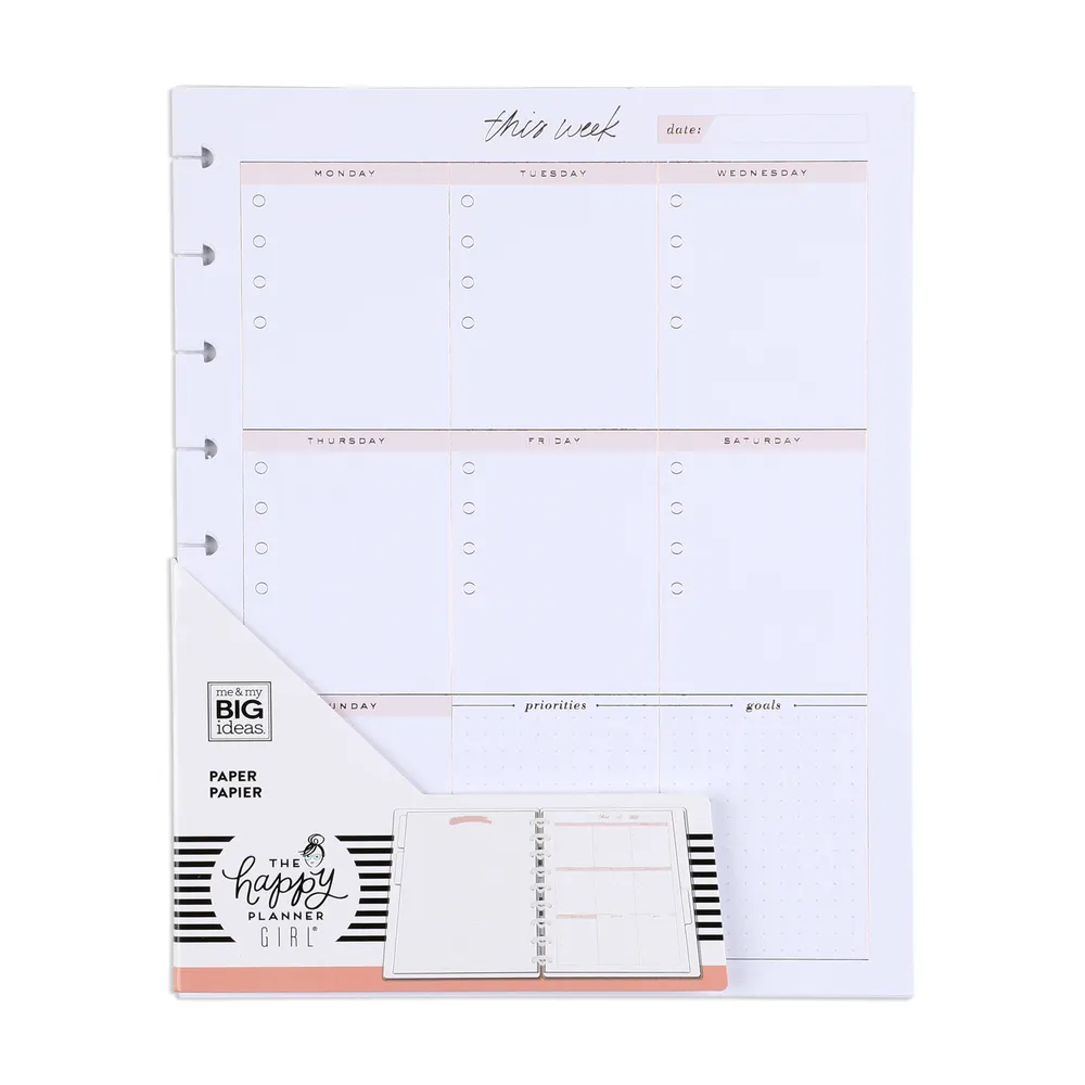 Happy Planner Minimalist recharge Classic 24 fiches planning hebdo