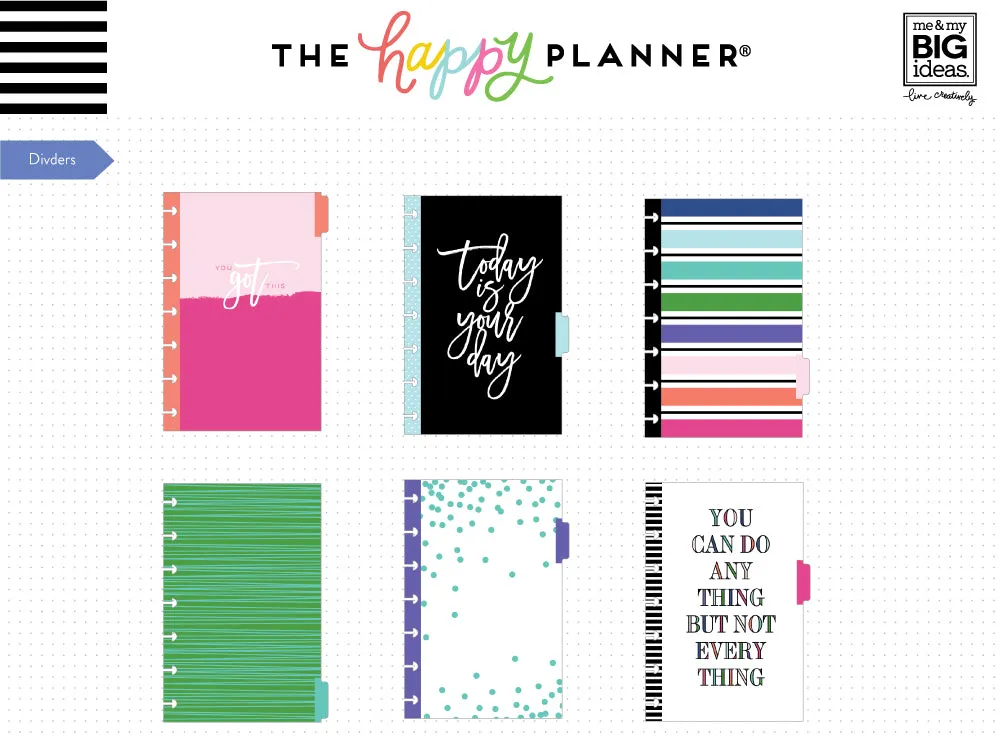 Happy Planner Weekly Extension Pack Mini recharge agenda 6 mois