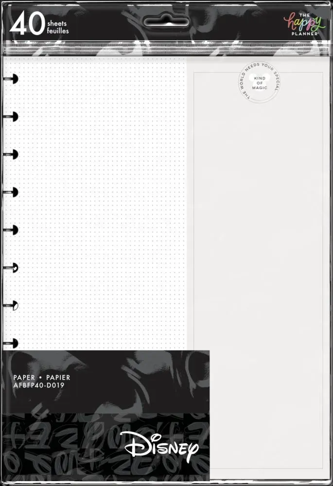 Happy Planner Disney Mickey Minnie recharge Big 40 feuilles