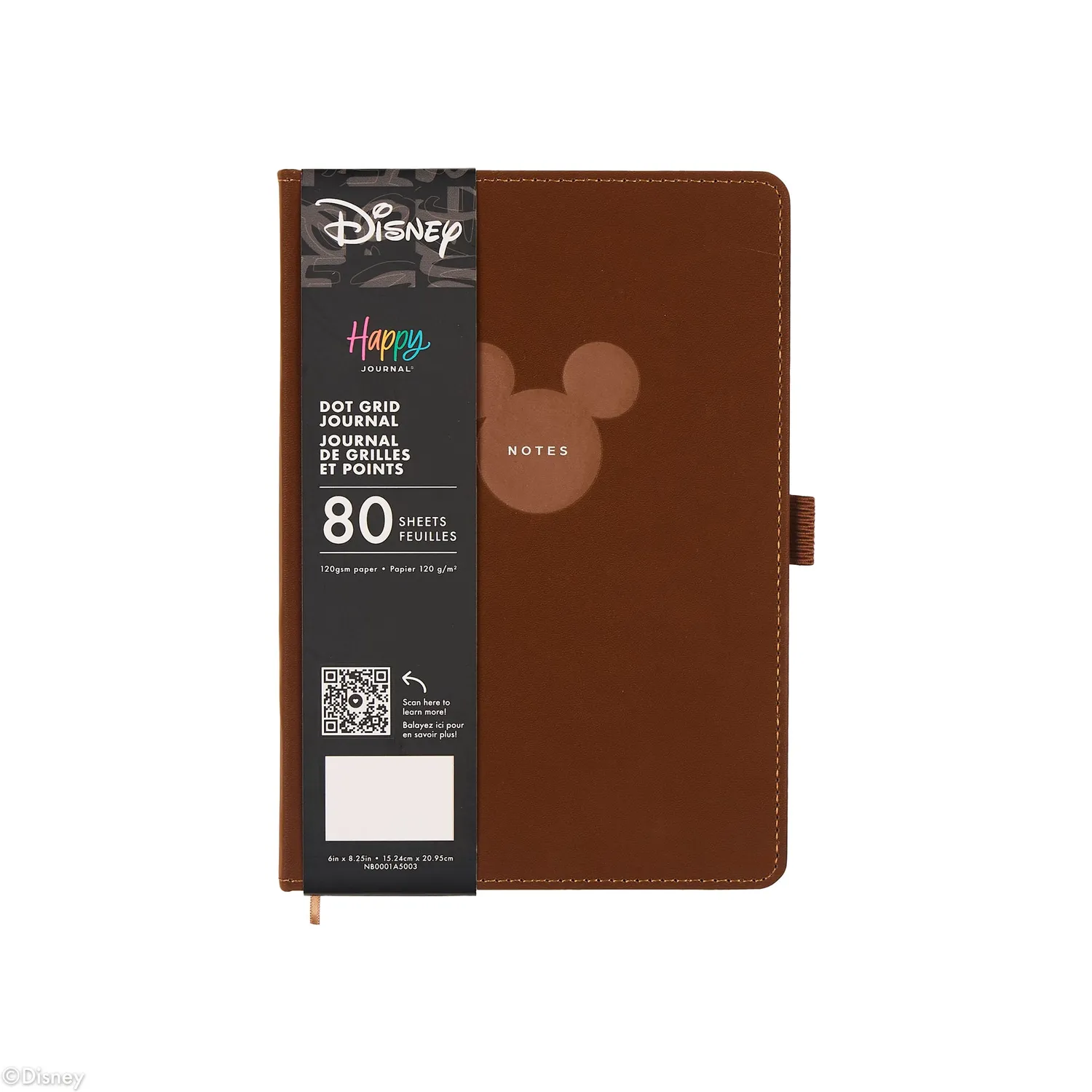 Happy Planner Disney Mickey Espresso carnet pointillé A5