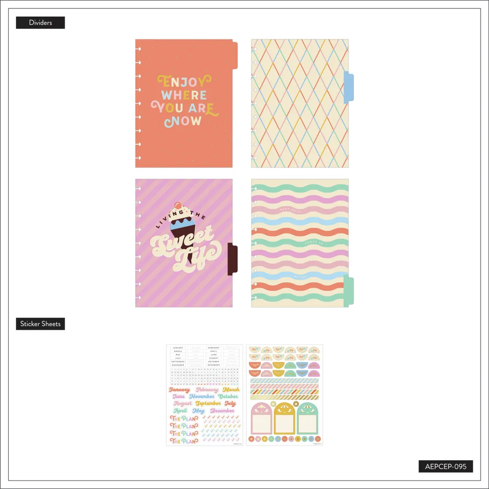 Happy Planner Boardwalk Ice Cream extension journalière 4 mois
