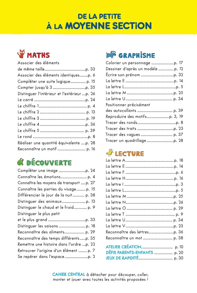 Les Incollables Simon cahier de vacances PS-MS 2026 3-4 ans