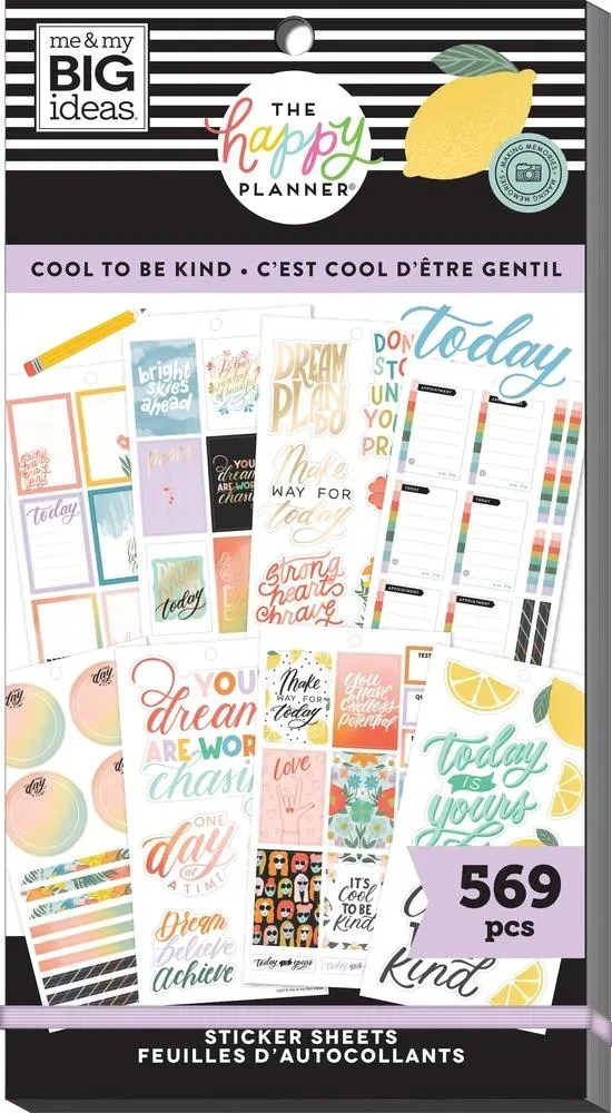 Happy Planner Cool to Be Kind Value Pack stickers 569 pièces