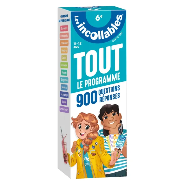 Les Incollables 6e Tout le programme éventails quiz 900 questions 11 ans