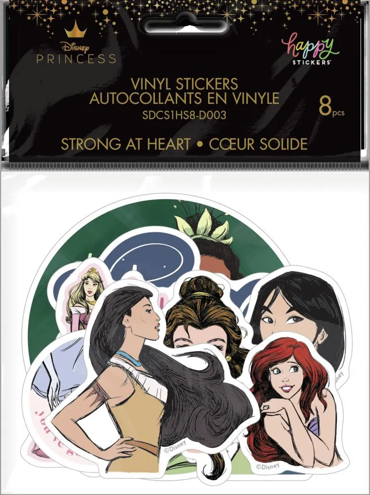 Happy Planner Disney Princess Strong at Heart decals vinyle x8