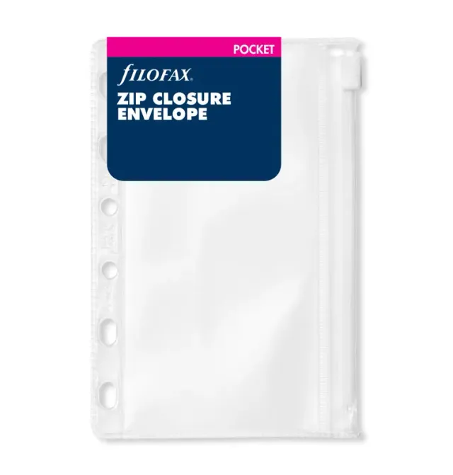 Filofax pochette transparente zippée Pocket