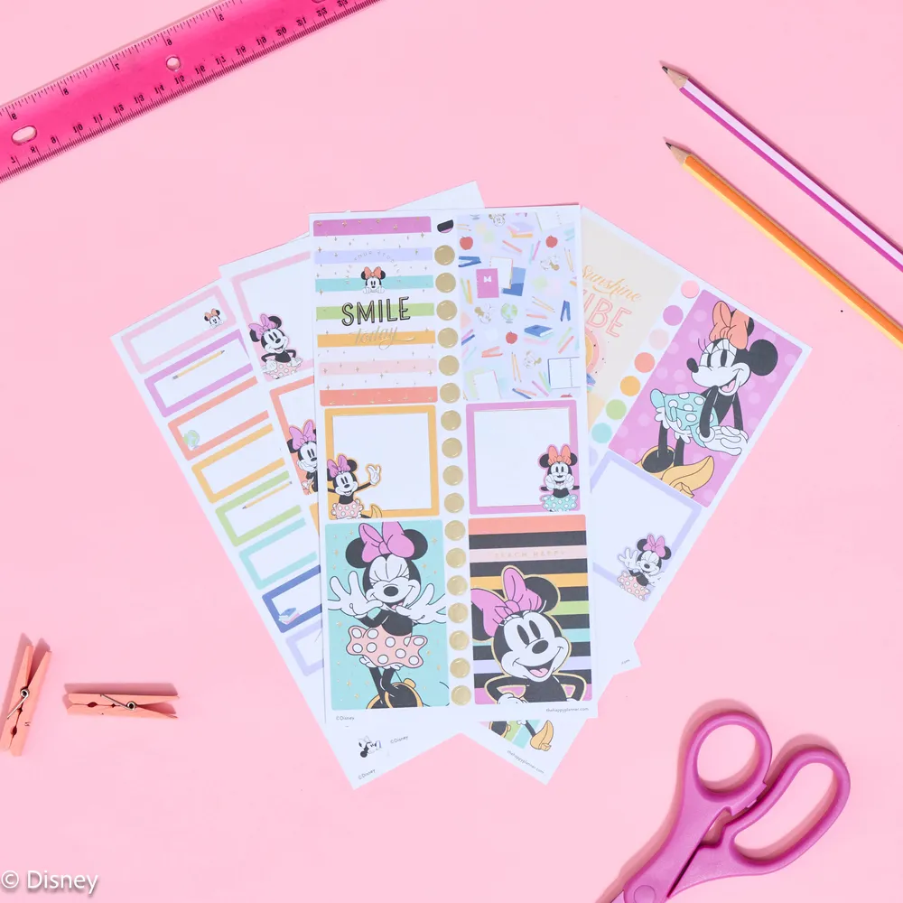 Happy Planner Disney Minnie Mouse All Smiles stickers enseignant 612 pcs