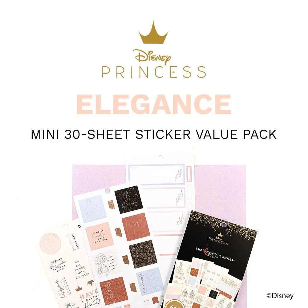 Happy Planner Princess Elegance stickers Mini 660 stickers pastel