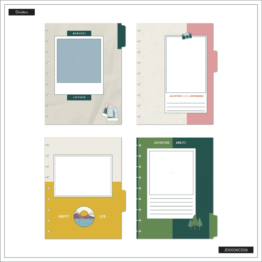 Happy Planner See the World journal photo Classic 80 feuilles