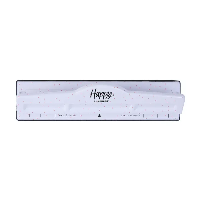 Happy Planner Pink Polka Dots perforatrice big pois roses 3 feuilles