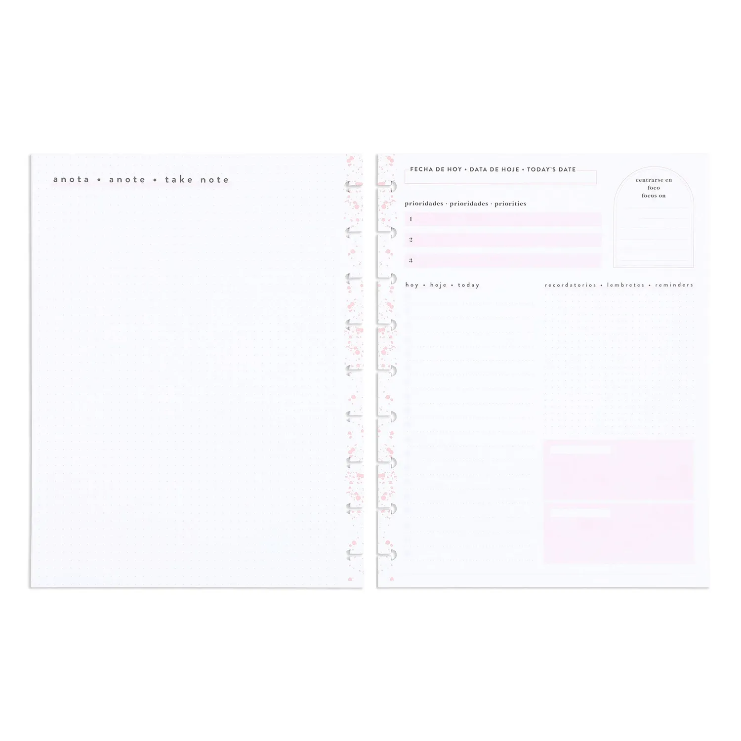 Happy Planner Multi Language Dashboard Classic recharge 40 feuilles