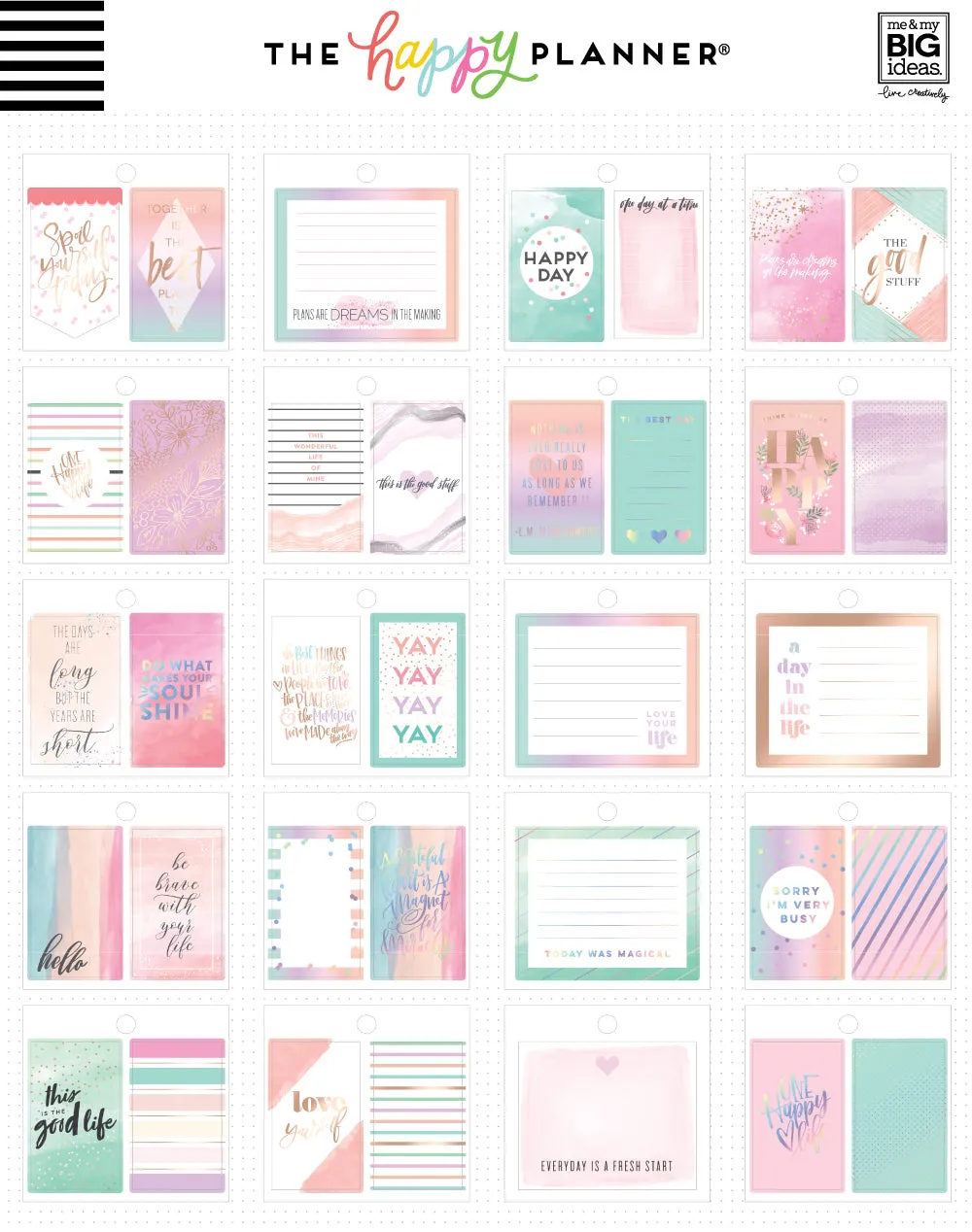 Happy Planner Lovely Pastels mini stickers pad 35